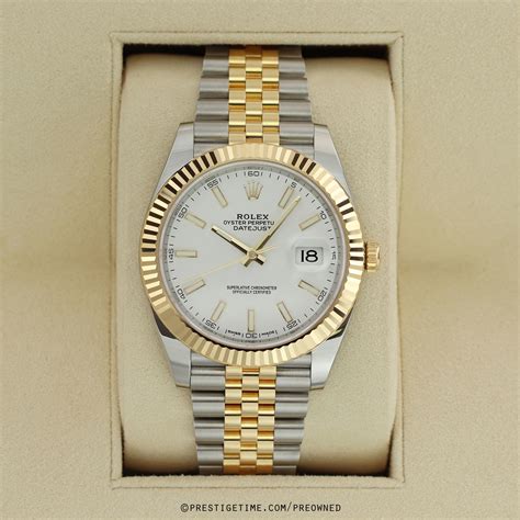 white dial pre owned rolex|rolex datejust 41mm white dial.